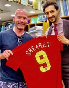 Alan Shearer with Roshan Melwani