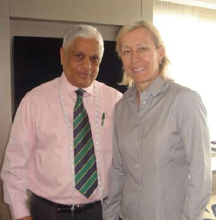 Martina Navratilova with Manu Melwani