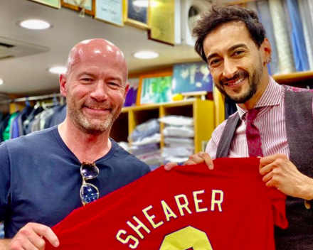Roshan Melwani with Alan Shearer