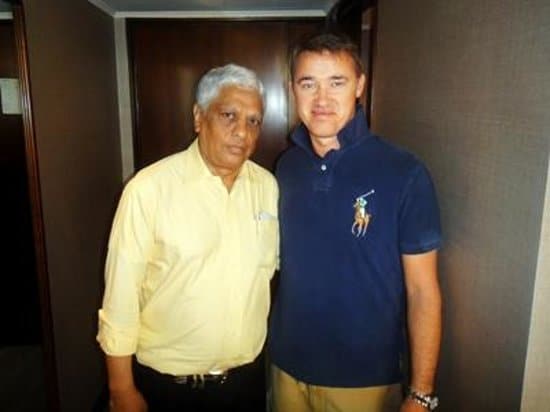 Stephen Hendry with Manu