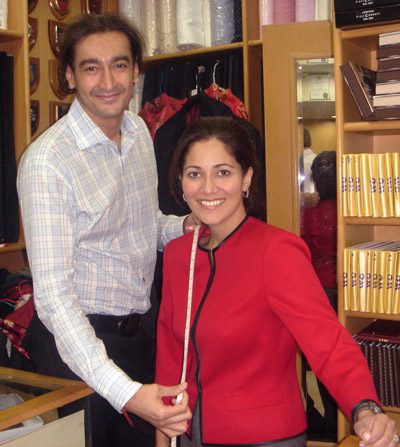 Roshan with Mishal Hussein in store