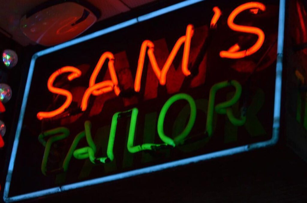 Sign outside the Sam's store