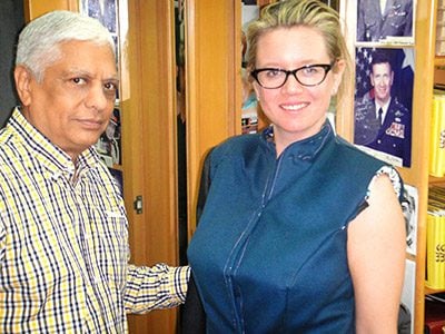 Jemima Sissons with Manu Melwani