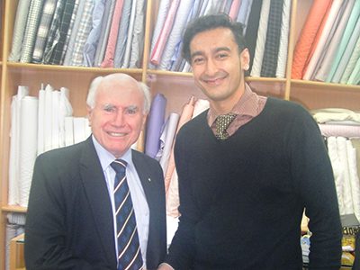 Former Australian Prime Minister John Howard with Roshan Melwani